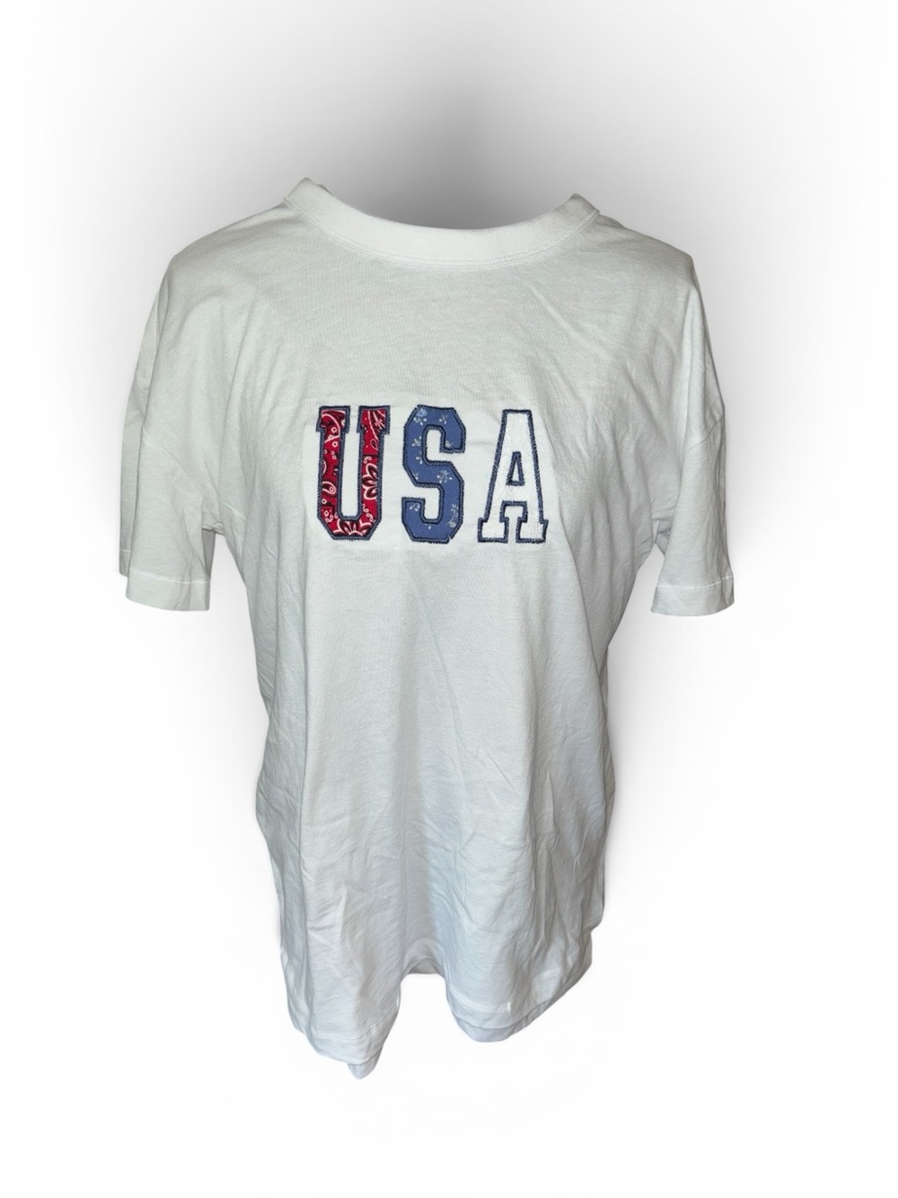 New with tags homemade machine embroidered USA tshirts sizes small-XL